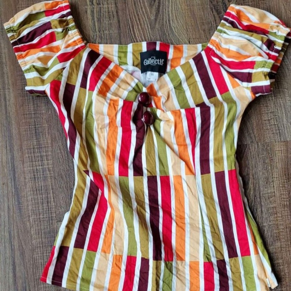 Collectif Clothing Stripe Top Size XS/S